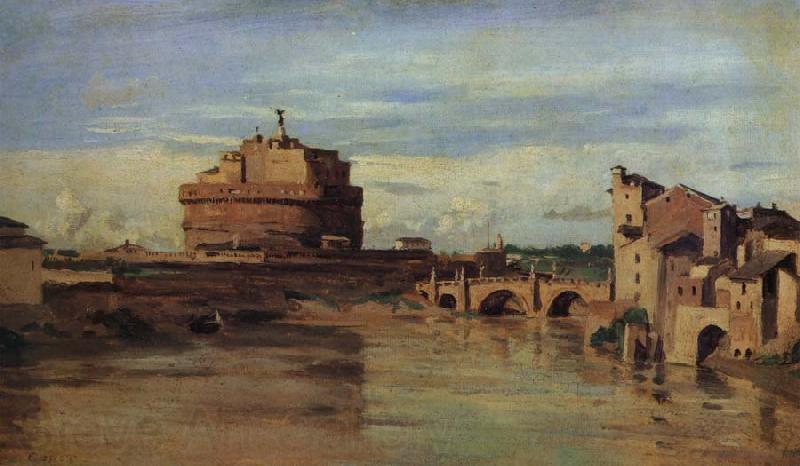 Corot Camille The castle of Sant Angelo and the Tiber Spain oil painting art